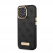 Guess PU 4G MagSafe Leather Hard Case - дизайнерски кожен кейс с MagSafe за iPhone 13 Pro (черен) 1