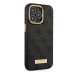 Guess PU 4G MagSafe Leather Hard Case - дизайнерски кожен кейс с MagSafe за iPhone 13 Pro Max (черен) 3