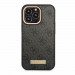 Guess PU 4G MagSafe Leather Hard Case - дизайнерски кожен кейс с MagSafe за iPhone 13 Pro Max (черен) 2