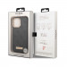 Guess PU 4G MagSafe Leather Hard Case - дизайнерски кожен кейс с MagSafe за iPhone 13 Pro Max (черен) 6