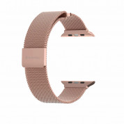 SwitchEasy Mesh Stainless Steel Watch Loop Band - стоманена, неръждаема каишка за Apple Watch 42мм, 44мм, 45мм (розово злато) 4