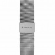 SwitchEasy Mesh Stainless Steel Watch Loop Band - стоманена, неръждаема каишка за Apple Watch 38мм, 40мм, 41мм (сребрист) 2