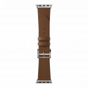 SwitchEasy Classic Genuine Leather Watch Band - кожена каишка от естествена кожа за Apple Watch 42мм, 44мм, 45мм (кафяв) 2