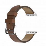 SwitchEasy Classic Genuine Leather Watch Band - кожена каишка от естествена кожа за Apple Watch 42мм, 44мм, 45мм (кафяв) 4