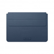 SwitchEasy EasyStand Leather Sleeve - кожен кейс с поставка за MacBook Pro 14 (2021), Macbook Pro 13 (2016-2022) и MacBook Air 13 (2018-2022) (син)