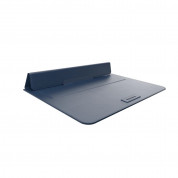 SwitchEasy EasyStand Leather Sleeve - кожен кейс с поставка за MacBook Pro 14 (2021), Macbook Pro 13 (2016-2022) и MacBook Air 13 (2018-2022) (син) 3