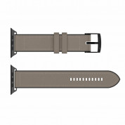 SwitchEasy Hybrid Silicone-Leather Watch Band - хибридна (естествена кожа и силикон) каишка за Apple Watch 42мм, 44мм, 45мм (сив) 4