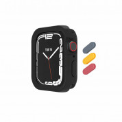 SwitchEasy Colors Case - удароустойчив силиконов (TPU) кейс за Apple Watch 45мм, 44мм (черен)
