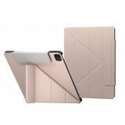 SwitchEasy Origami Case - полиуретанов кейс и поставка за iPad Pro 12.9 M1 (2021), iPad Pro 12.9 (2020), iPad Pro 12.9 (2018) (розов)