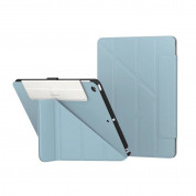SwitchEasy Origami Case - полиуретанов кейс и поставка за iPad 9 (2021), iPad 8 (2020), iPad 7 (2019) (светлосин)