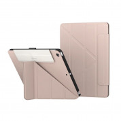 SwitchEasy Origami Case - полиуретанов кейс и поставка за iPad 9 (2021), iPad 8 (2020), iPad 7 (2019) (розов)
