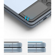 Ringke ID Glass - стъклено защитно покритие за задният дисплей на Samsung Galaxy Z Flip 4 (3 броя)(прозрачен) 5