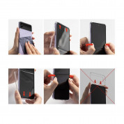 Ringke Slim PC Case - поликарбонатов кейс за Samsung Galaxy Z Flip 4 (черен) 11