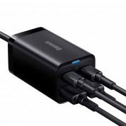 Baseus GaN 3 Pro Charger 65W QC4.0+ (CCGP040-101) - захранване за ел. мрежа за лаптопи, смартфони и таблети с 2xUSB-A и 2xUSB-C изходи с технология за бързо зареждане и USB-C кабел (черен) 2