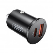 XO Design Dual USB & USB-C QC 3.0 Car Charger 45W (black) 1