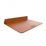 SwitchEasy EasyStand Leather Sleeve - кожен кейс с поставка за MacBook Pro 16 M1 (2021), MacBook Pro 16 (2019) и Macbook Pro 15 (2016-2019) (кафяв) 3
