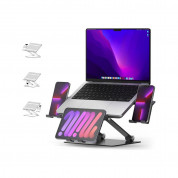 Ringke Outstanding Laptop Stand - сгъваема алуминиева поставка за MacBook и лаптопи от 11 до 17 инча (тъмносив) 2