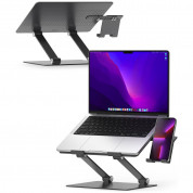 Ringke Outstanding Laptop Stand - сгъваема алуминиева поставка за MacBook и лаптопи от 11 до 17 инча (тъмносив) 1
