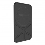 SwitchEasy MagStand Leather Stand - кожена поставка за кейсове и смартфони съвместима с MagSafe аксесоари (черен) 1