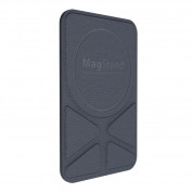 SwitchEasy MagStand Leather Stand - кожена поставка за кейсове и смартфони съвместима с MagSafe аксесоари (син) 1
