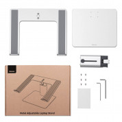 Baseus Metal Adjustable Laptop Stand - регулируема алуминиева поставка за MacBook и лаптопи от 11 до 17 инча (сребрист) 13
