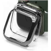 Ringke 2x Slim Watch Case - комплект от два броя качествен твърд кейс за Apple Watch 7 45мм (прозрачен и тъмносив) (2 броя)