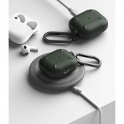 Ringke AirPods 3 Onyx Case - силиконов удароустойчив калъф с карабинер за Apple AirPods 3 (тъмнозелен) 8