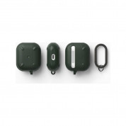 Ringke AirPods 3 Onyx Case - силиконов удароустойчив калъф с карабинер за Apple AirPods 3 (тъмнозелен) 4