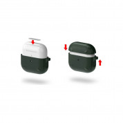 Ringke AirPods 3 Onyx Case - силиконов удароустойчив калъф с карабинер за Apple AirPods 3 (тъмнозелен) 3