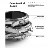 Ringke 2x Slim Watch Case - комплект от два броя качествен твърд кейс за Samsung Galaxy Watch 4 Classic 46 мм (прозрачен и черен) (2 броя) 4