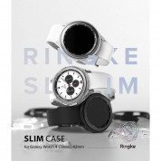 Ringke 2x Slim Watch Case - комплект от два броя качествен твърд кейс за Samsung Galaxy Watch 4 Classic 42 мм (прозрачен и черен) (2 броя) 5
