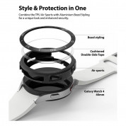 Ringke Bezel Styling + Ringke Air Sports 40-02 - рамка с висока степен на защита и силиконов (TPU) кейс за Samsung Galaxy Watch 4 40мм (черен)  1