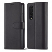 Tech-Protect Wallet Leather Flip Case - кожен калъф, тип портфейл за Samsung Galaxy Z Fold 4 (черен)