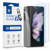 Whitestone Ez Tempered Glass Protection Set - комплект калено стъклено защитно покритие за Samsung Galaxy Z Fold 4 (прозрачен) (2 броя)
