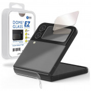 Whitestone Ez Tempered Glass Protection Set - комплект калено стъклено защитно покритие за Samsung Galaxy Z Flip 4 (прозрачен) (2 броя)