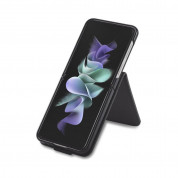 Tech-Protect Wallet Leather Flip Case - кожен калъф, тип портфейл за Samsung Galaxy Z Flip 4 (черен) 2