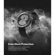 Ringke Bezel Styling + Ringke Air Sports 40-01 - рамка с висока степен на защита и силиконов (TPU) кейс за Samsung Galaxy Watch 4 40мм (сребрист и черен)  6