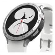 Ringke Bezel Styling + Ringke Air Sports 40-01 - рамка с висока степен на защита и силиконов (TPU) кейс за Samsung Galaxy Watch 4 40мм (сребрист и черен) 