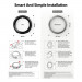 Ringke Bezel Styling + Ringke Air Sports 40-01 - рамка с висока степен на защита и силиконов (TPU) кейс за Samsung Galaxy Watch 4 40мм (сребрист и черен)  9