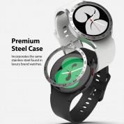 Ringke Bezel Styling Stainless Steel 40-01 - рамка от неръждаема стомана с висока степен на защита за Samsung Galaxy Watch 5, Galaxy Watch 4 44мм (сребрист) 1