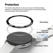 Ringke Bezel Styling Stainless Steel 40-02 - рамка от неръждаема стомана с висока степен на защита за Samsung Galaxy Watch 5, Galaxy Watch 4 40мм (черен) 3