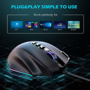 TeckNet EGM01793BA01 Wired Gaming Mouse - геймърска мишка (за Mac и PC) (черен) 4