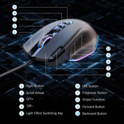 TeckNet EGM01794BA01 Wired Gaming Mouse - геймърска мишка (за Mac и PC) (черен) 6