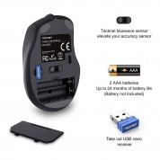 TeckNet M003-v3 Pro 2.4G Wireless Mouse - ергономична безжична мишка (за Mac и PC) (черен) 3