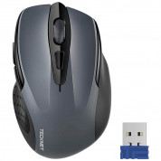 TeckNet M003-v3 Pro 2.4G Wireless Mouse - ергономична безжична мишка (за Mac и PC) (сив)