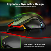 TeckNet EMS01011BA01 RGB Wired Programmable Gaming Mouse - програмируема геймърска мишка с LED подсветка (черен) 4