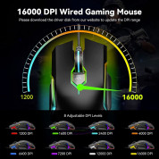 TeckNet EMS01011BA01 RGB Wired Programmable Gaming Mouse - програмируема геймърска мишка с LED подсветка (черен) 2