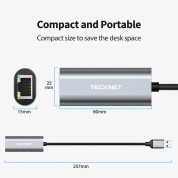 TeckNet EHU01044GA03 USB 3.0 to Gigabit Ethernet Network Adapter - адаптер USB 3.0 за компютри без Ethernet порт 2