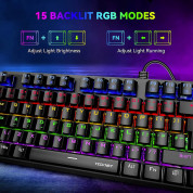 TeckNet EMK01451BK01 LED Illuminated Mechanical Gaming Keyboard - механична геймърска клавиатура с LED подсветка (за PC) 1