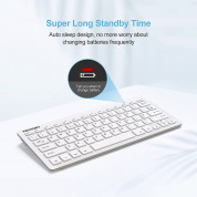 TeckNet Mini Keyboard X315 2.4G - безжична клавиатура за компютри и таблети (бял) 3